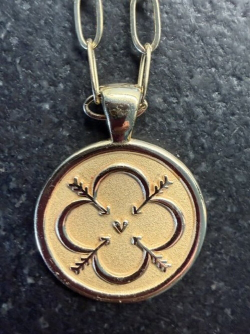 Jane Win LOVE Original Coin Pendant and 18" Link Chain